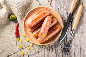 香肠热狗食物食材背景素材