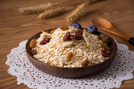 燕麦早餐美食食材背景素材