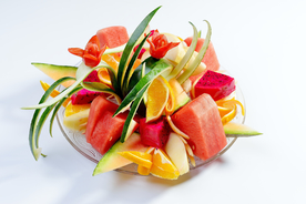 水果果盘夏季西瓜背景素材