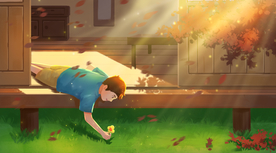 夏季人物男孩插画卡通素材