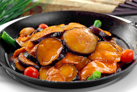 地三鲜美食食材餐饮背景素材