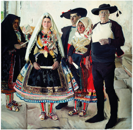 人物生活场景油画