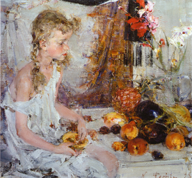 印象派人物形象油画