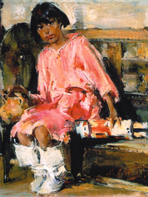 印象派人物形象油画