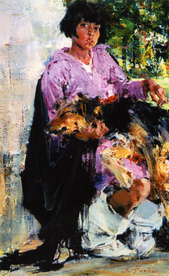 印象派人物形象油画