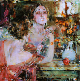 印象派人物形象油画