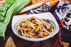 笋干炒肉美食食材食物背景素材