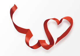 丝带丝绸爱心公益宣传装饰素材