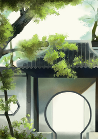 庭院古风国风传统清新背景素材