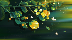 花朵清新插画卡通背景素材