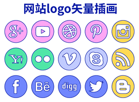 网站logo插画