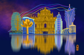 城市建筑插画卡通背景素材