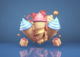 c4d电商素材 c4d促销海报