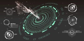 科技大数据动效科幻深色黑色背景