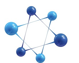 五角星圆圈连线背景元素