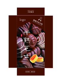 巧克力半熟芝士包装设计