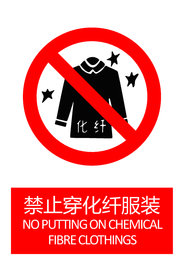 禁止穿化纤服装