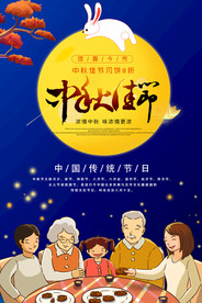 创意中秋节宣传海报