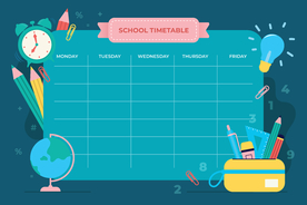 课程表矢量设计素材