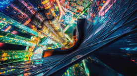 科幻炫酷建筑俯视图片