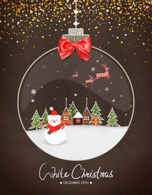 温馨圣诞插画背景装饰海报图片