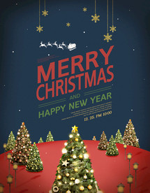 温馨圣诞插画背景装饰海报图片