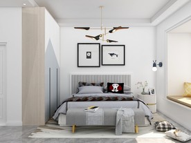 北欧卧室儿童房效果图