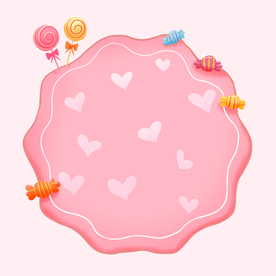 粉色卡通爱心
