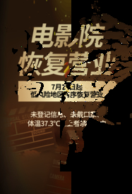 电影院恢复营业宣传活动海报素材