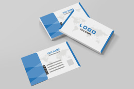 蓝色商务名片