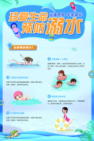 预防溺水公益宣传海报素材