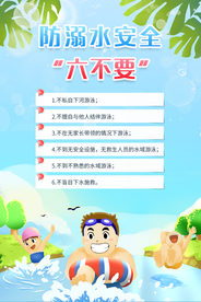 预防溺水公益宣传海报素材