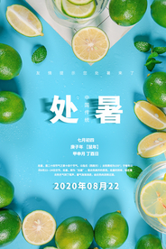 处暑传统促销活动宣传海报素材