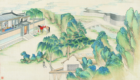 古代市井工笔画