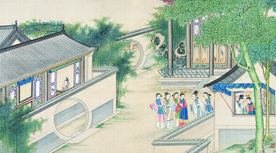 古代市井工笔画