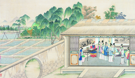 古代市井工笔画