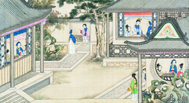 古代市井工笔画