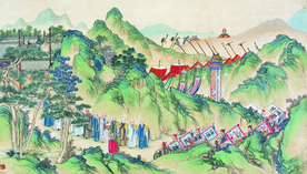 古代市井工笔画