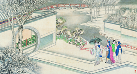 古代市井工笔画