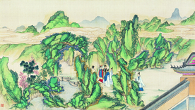 古代市井工笔画