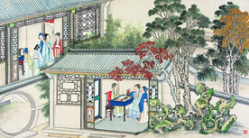 古代市井工笔画