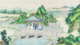 古代市井工笔画