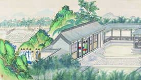 古代市井工笔画