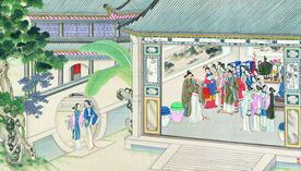 古代市井工笔画