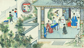 古代市井工笔画