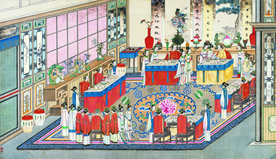 古代市井工笔画