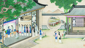 古代市井工笔画