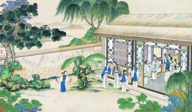 古代市井工笔画