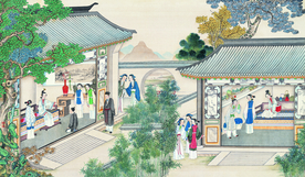 古代市井工笔画