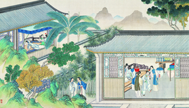 古代市井工笔画